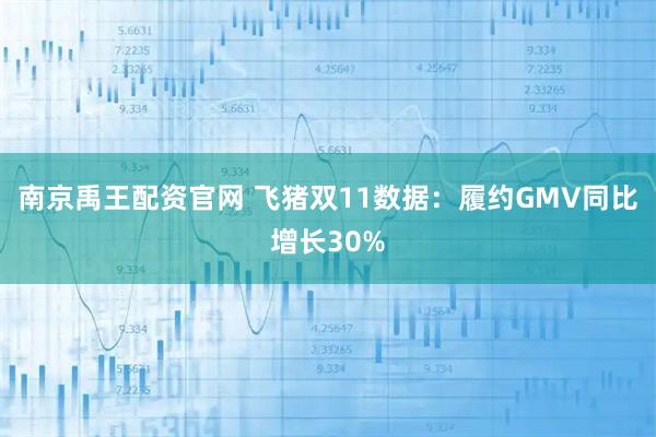 南京禹王配资官网 飞猪双11数据：履约GMV同比增长30%