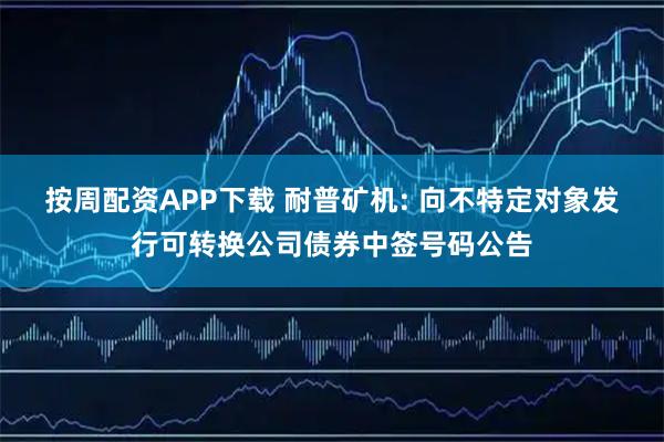 按周配资APP下载 耐普矿机: 向不特定对象发行可转换公司债券中签号码公告